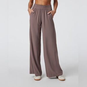 Vuori Wide Leg Lounge Pants in Dusty Taupe
